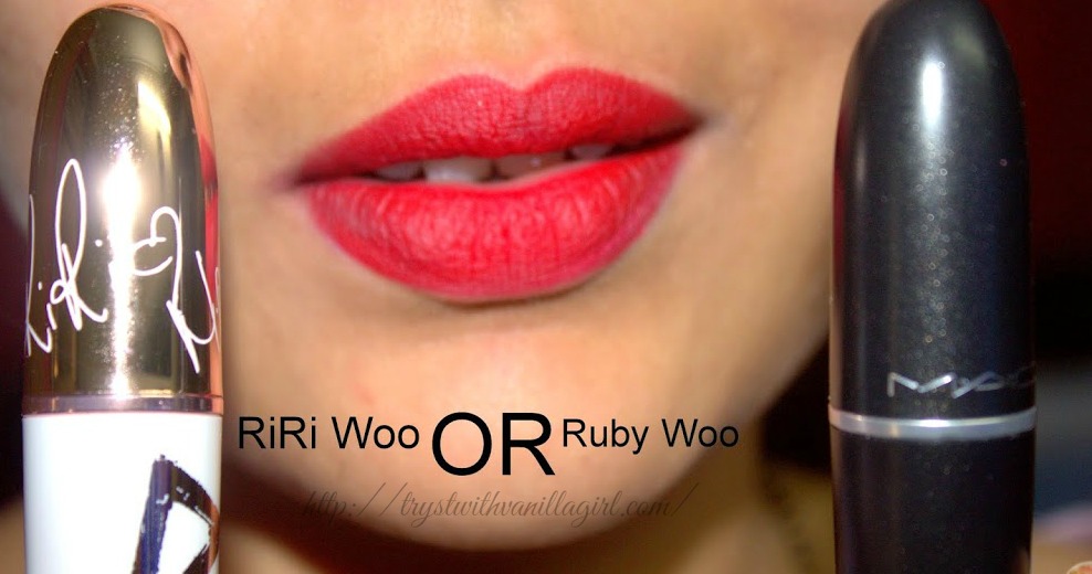 MAC RiRi Woo Lipstick Review,Swatch,Photos,comparision with Ruby woo