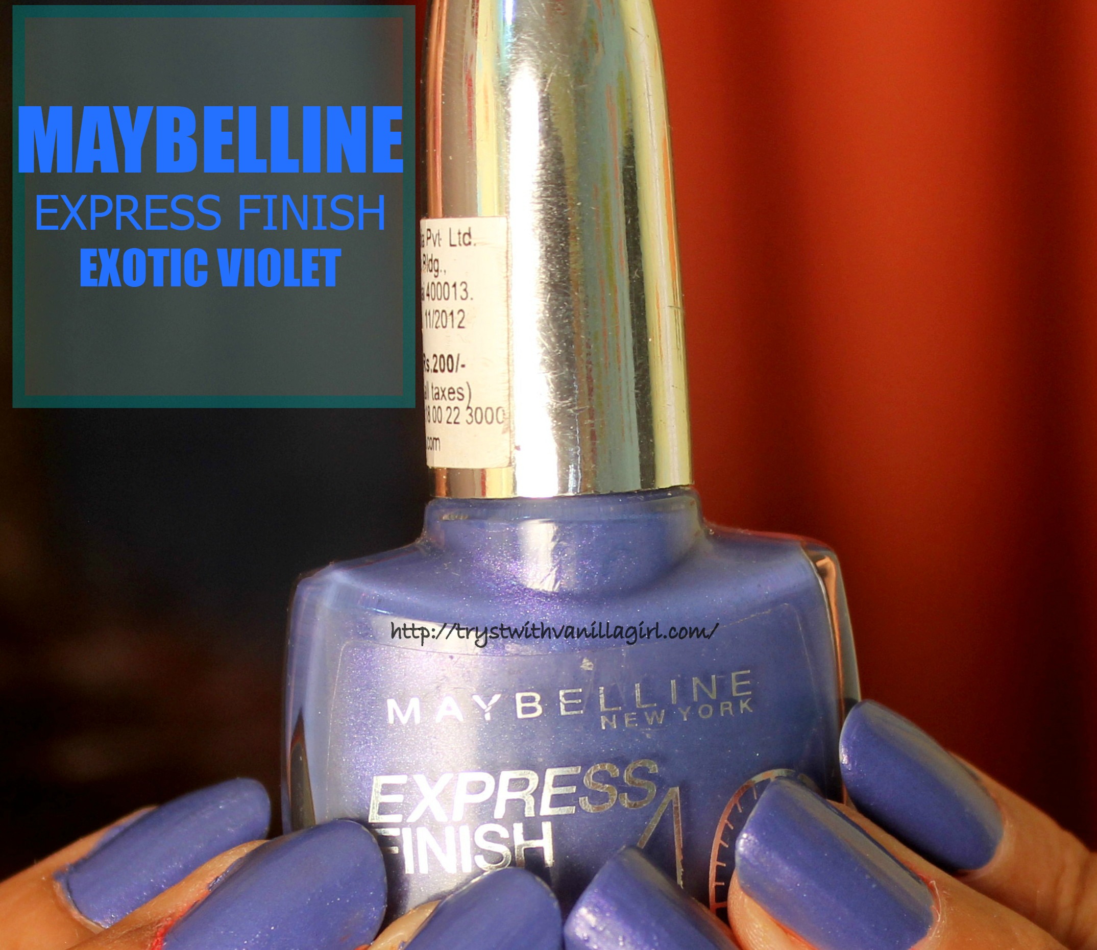 MAYBELLINE EXPRESS FINISH EXOTIC VIOLET REVIEW