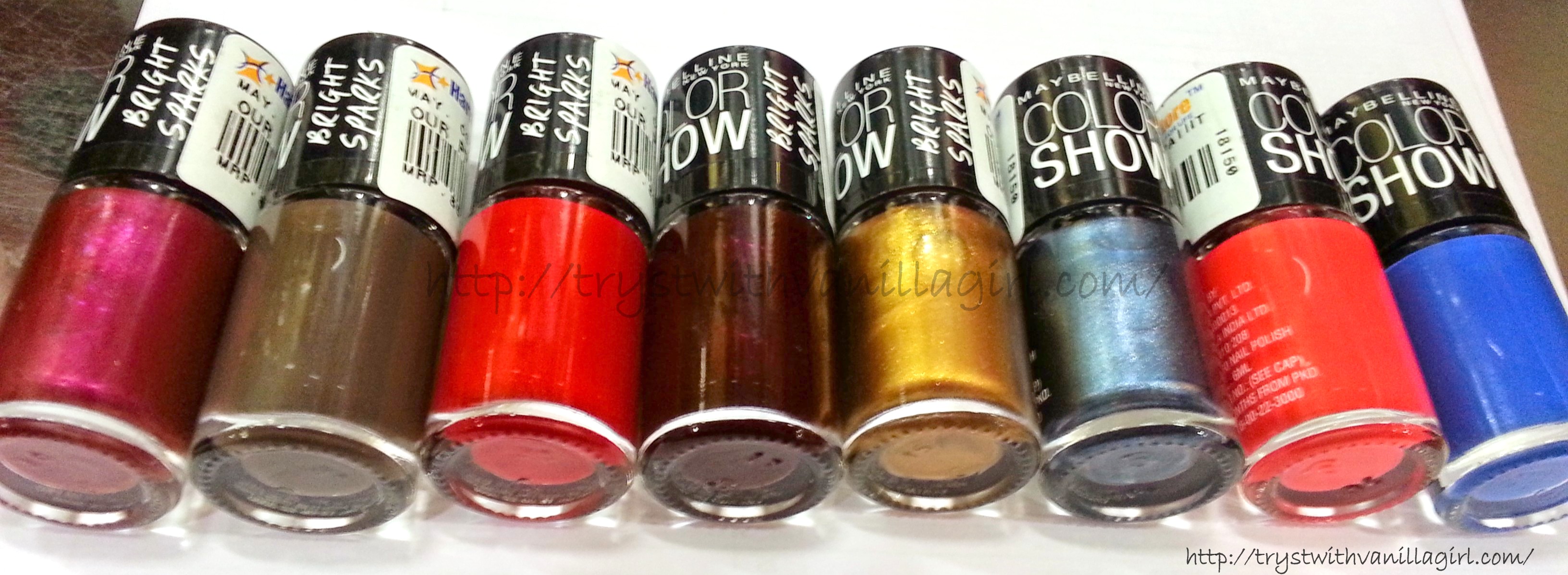 NEW MAYBELLINE COLOR SHOW BRIGHT SPARK NAIL COLOURS