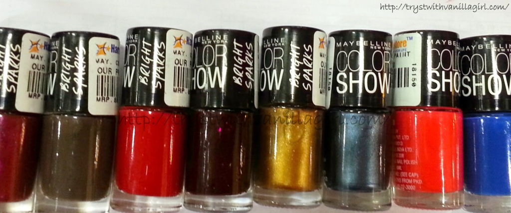 NEW MAYBELLINE COLOR SHOW BRIGHT SPARK NAIL COLOURS