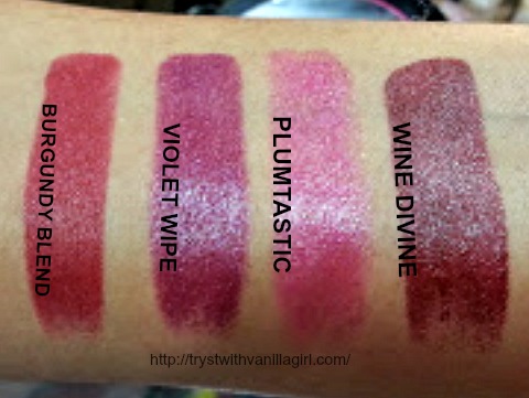 MAYBELLINE COLOR SHOW LIPSTICKS SWATCHES