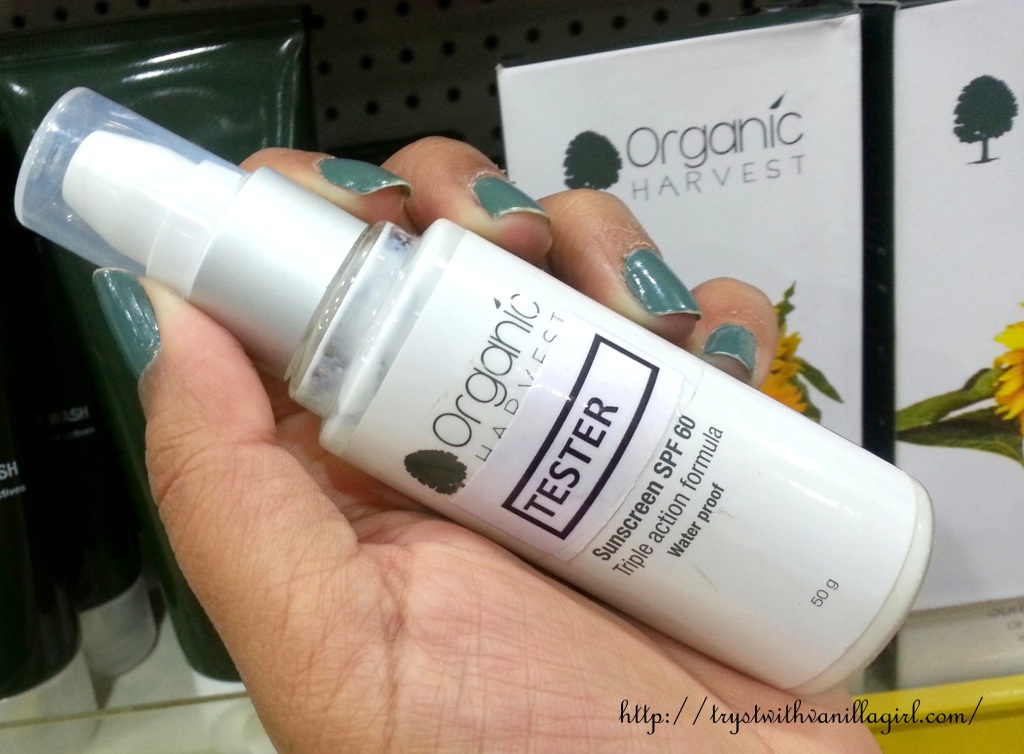 Organic Harvest Products India,sunscreen