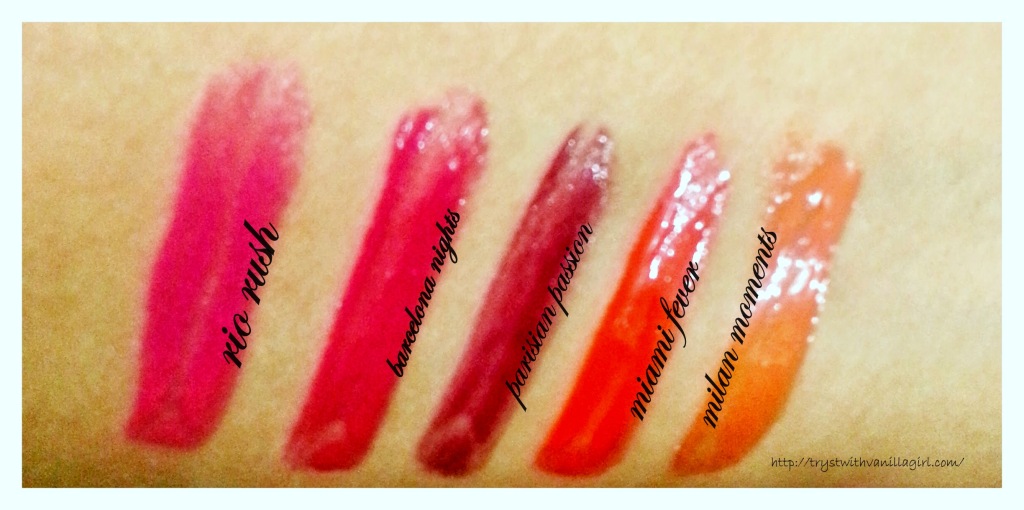 Revlon Colorstay Moisture Stains Swatches