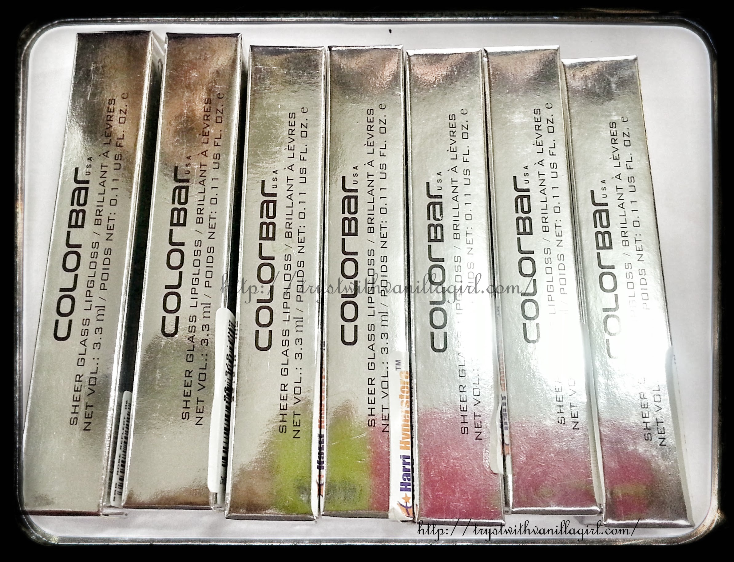 NEW ColorBar Sheer Glass LipGloss Swatches