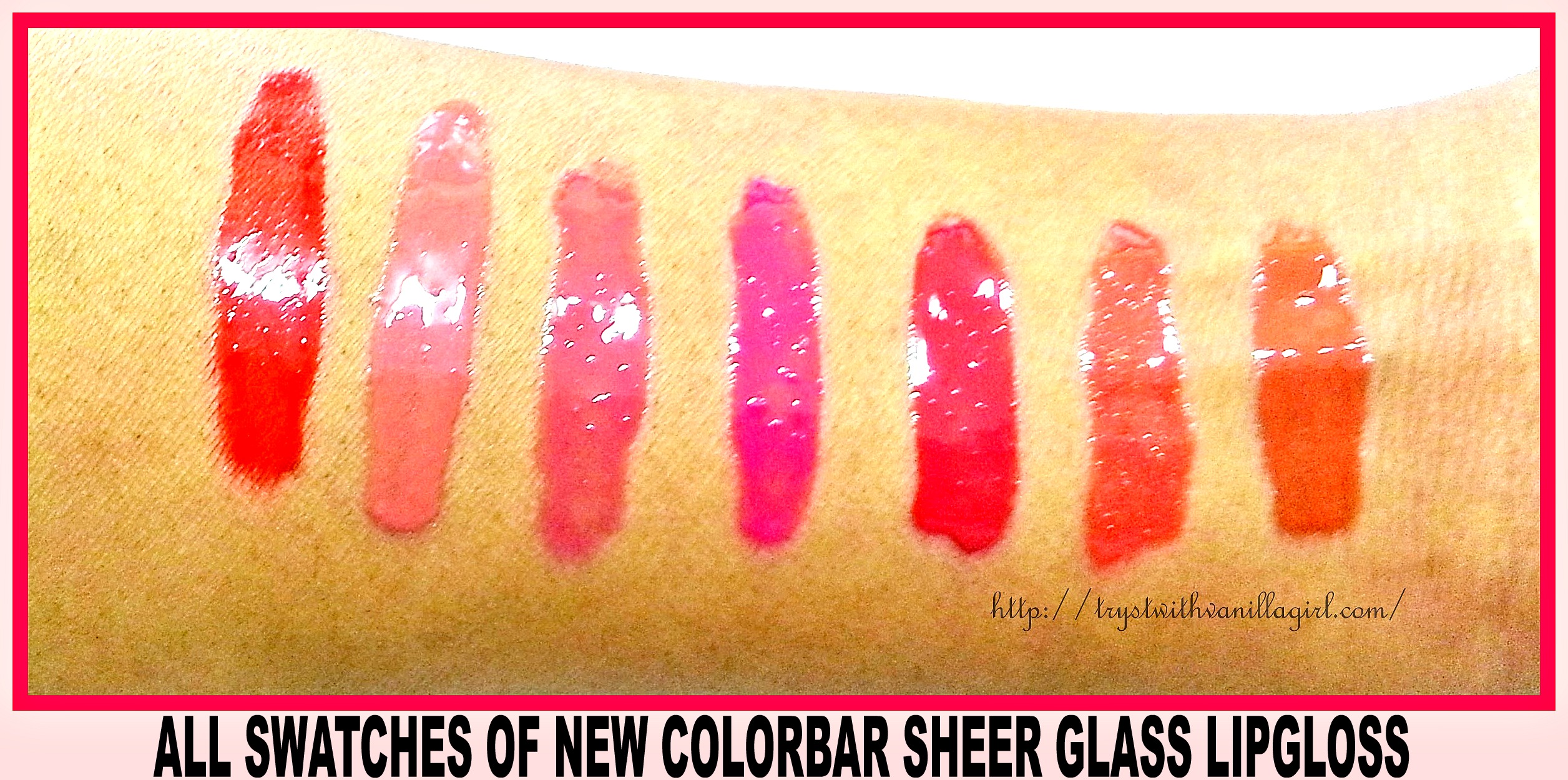 NEW ColorBar Sheer Glass LipGloss Swatches