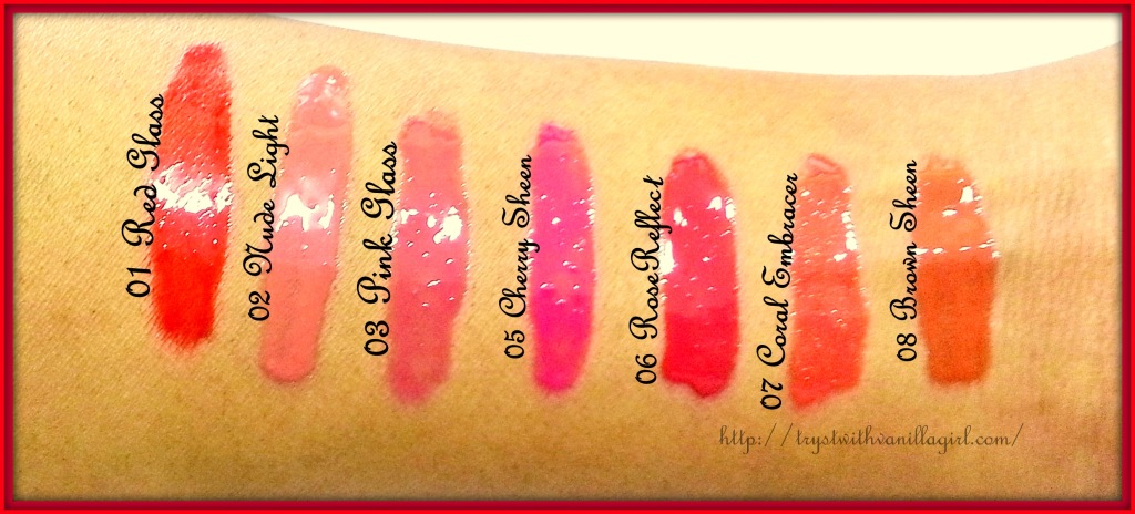 NEW ColorBar Sheer Glass LipGloss Swatches