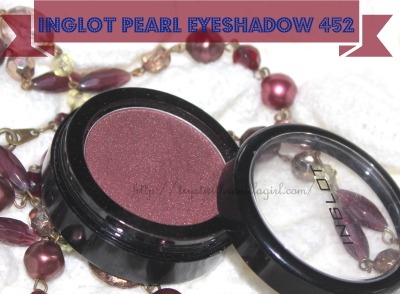 Inglot Pearl Eyeshadow 452 Review,Swatch,Photos