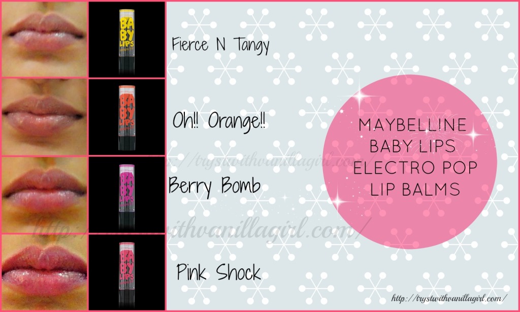 Maybelline Baby Lips Electro Pop Lip Balms Review,Swatches
