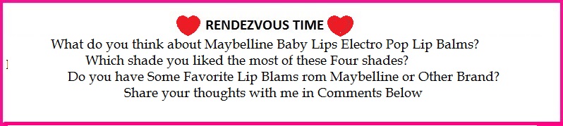 Maybelline Baby Lips Electro Pop Lip Balms Review,Swatches