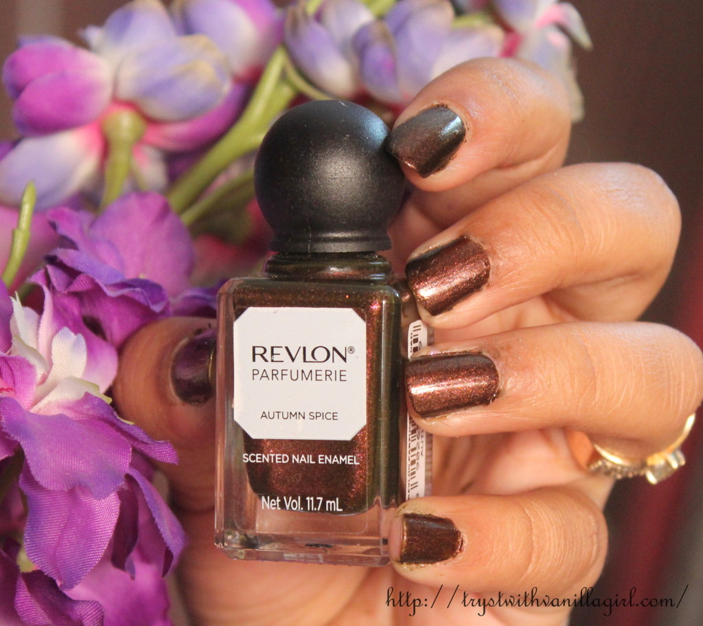 Revlon Parfumerie Scented Nail Enamel Autumn Spice Review,Swatch,Photos