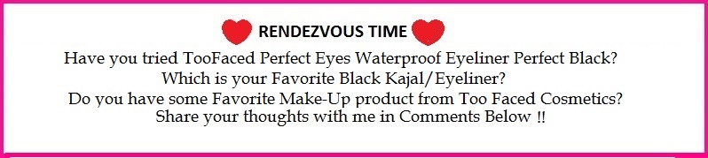 TooFaced Perfect Eyes Waterproof Eyeliner Perfect Black Review,Swatch,Photos