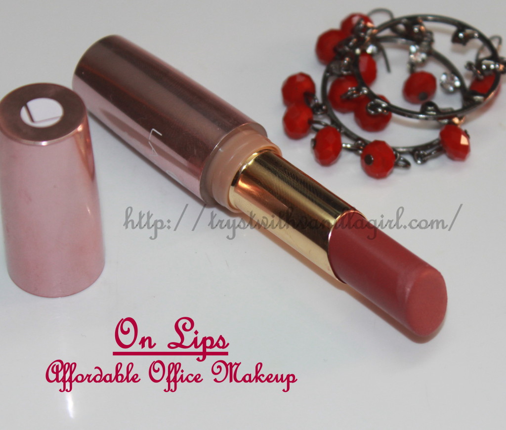 Thrifty Thursday,Affordable Office MakeUp Look,Makeup for Brown Eyes,Easy Makeup for Brown Indian girl,Lakme 9 to 5 Matte Lipstick Pink Bureau