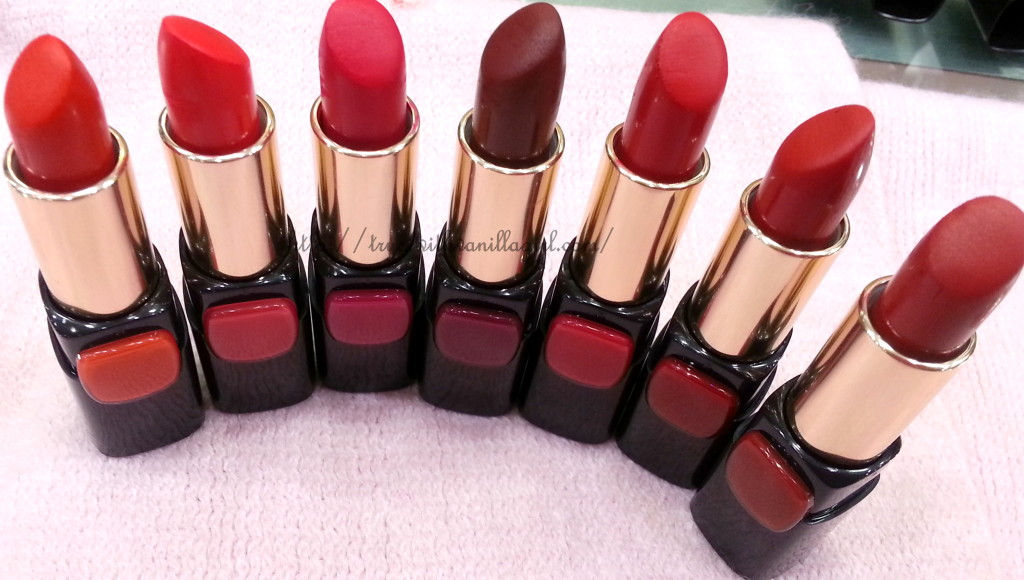 L'Oreal Paris Color Riche Collection Star Red Lipsticks Swatches