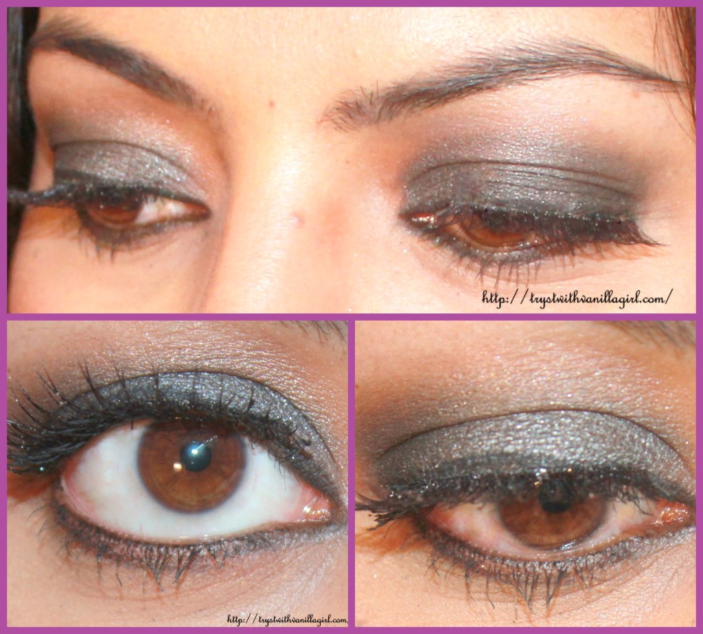Black Smokey Eyes with Fuchsia Lips,FOTD,Party Makeup