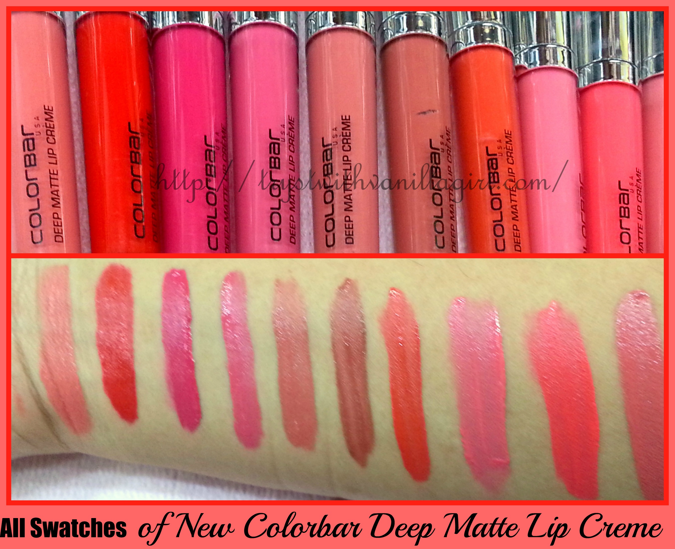 Colorbar Deep Matte Lip Creme Swatches,New Launch,Price