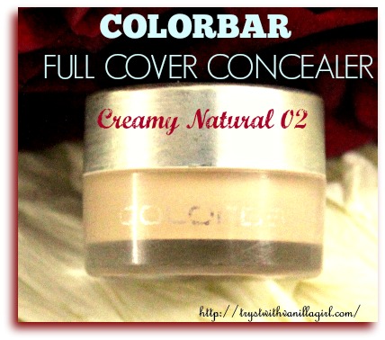 Colorbar Full Cover Concealer Creamy Natural 02 Review,Swatch,Demo