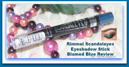 Rimmel Scandaleyes Eyeshadow Stick Blamed Blue Review,Swatch,Photos