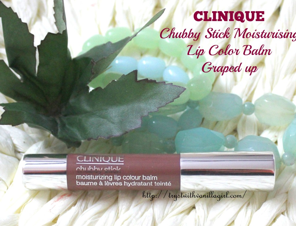 Clinique Chubby Stick Moisturising Lip Color Balm Graped up Review,Swatch,Photos
