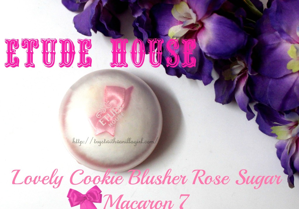 Etude House Lovely Cookie Blusher Rose Sugar Macaron 7 Review,Swatch,Photos,FOTD