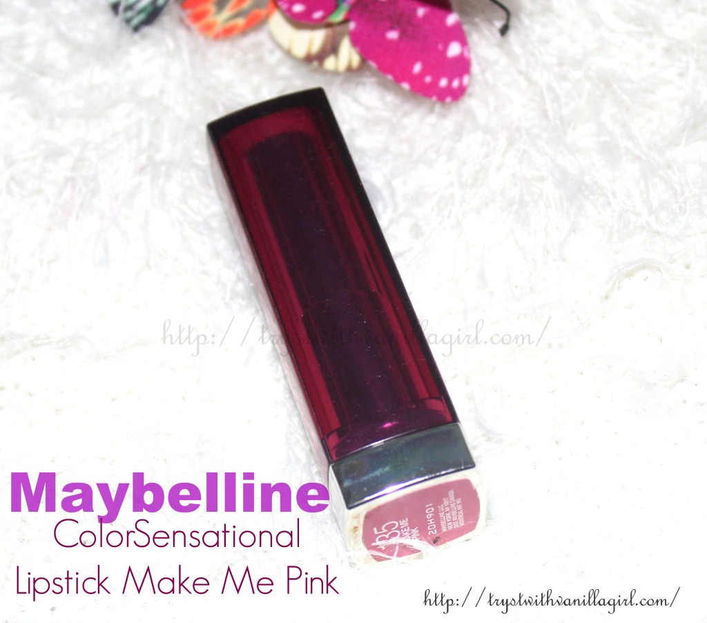 Maybelline ColorSensational Lipstick Make Me Pink Review,Swatch,Photos