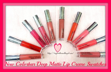 Colorbar Deep Matte Lip Creme Swatches,New Launch,Price