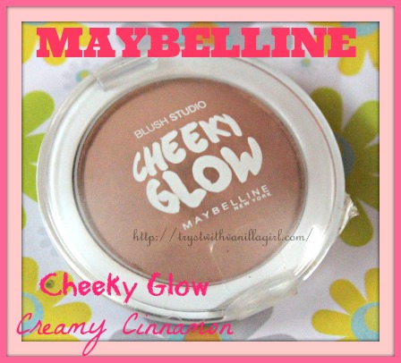Maybelline Cheeky Glow Blush Creamy Cinnamon Review,Swatch,Photos