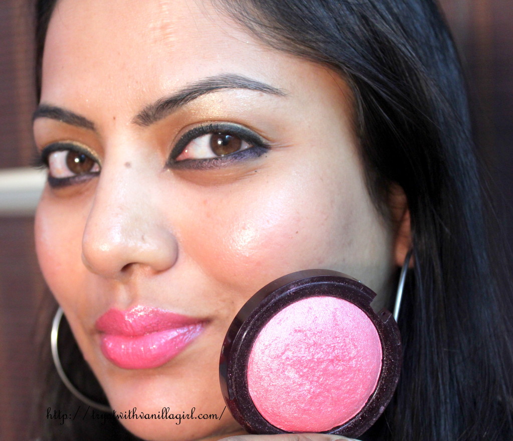 INCOLOR Glimmer Blusher 27 Review,Swatch,Photos,FOTD 