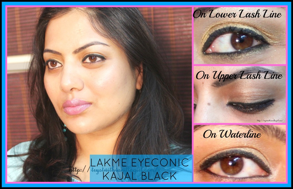Lakme Eyeconic Kajal Black Review,Swatch,EOTD,Photos