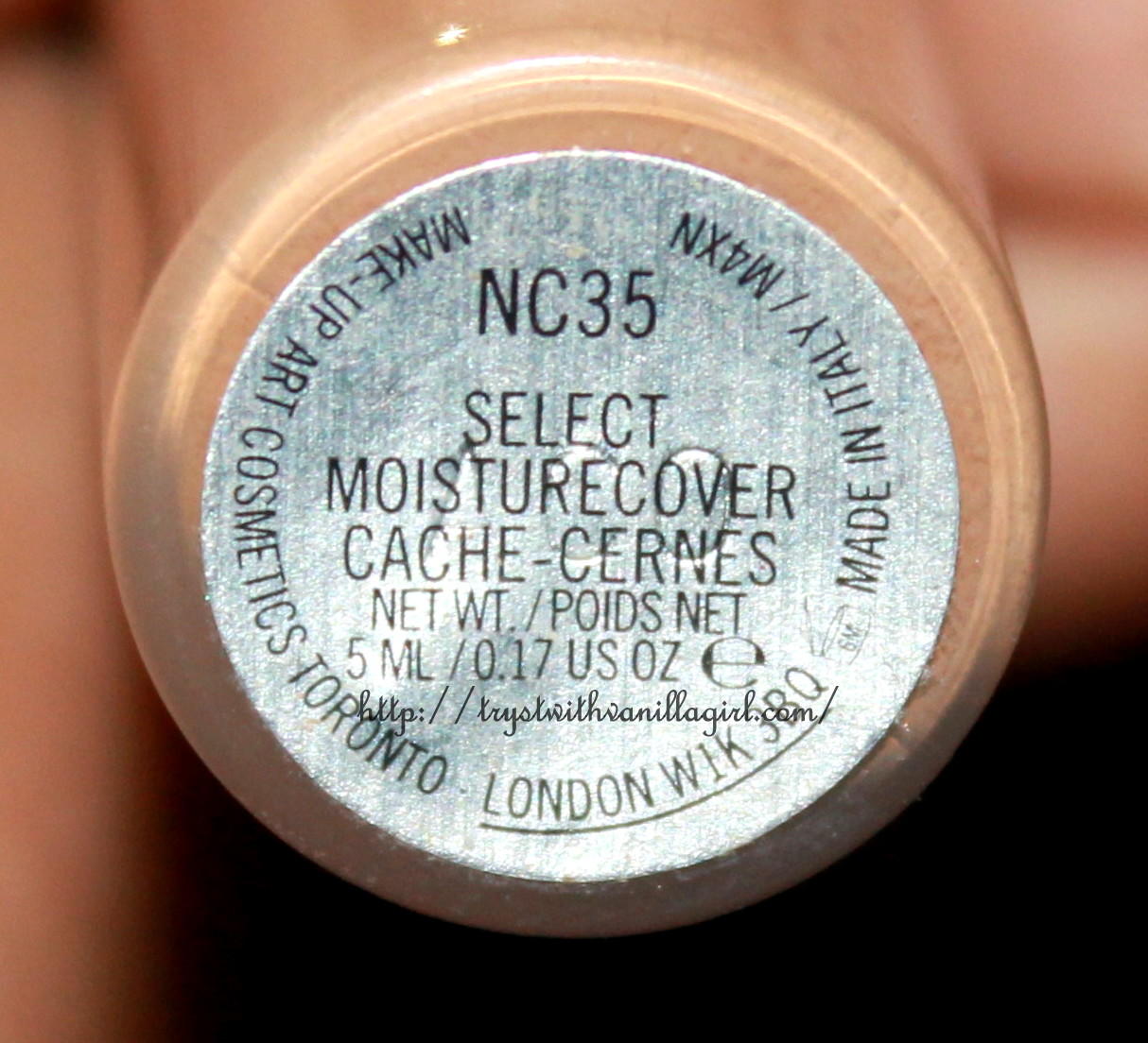 MAC Select Moisture Cover Concealer NC 35 Review,Swatch,Demo,Price