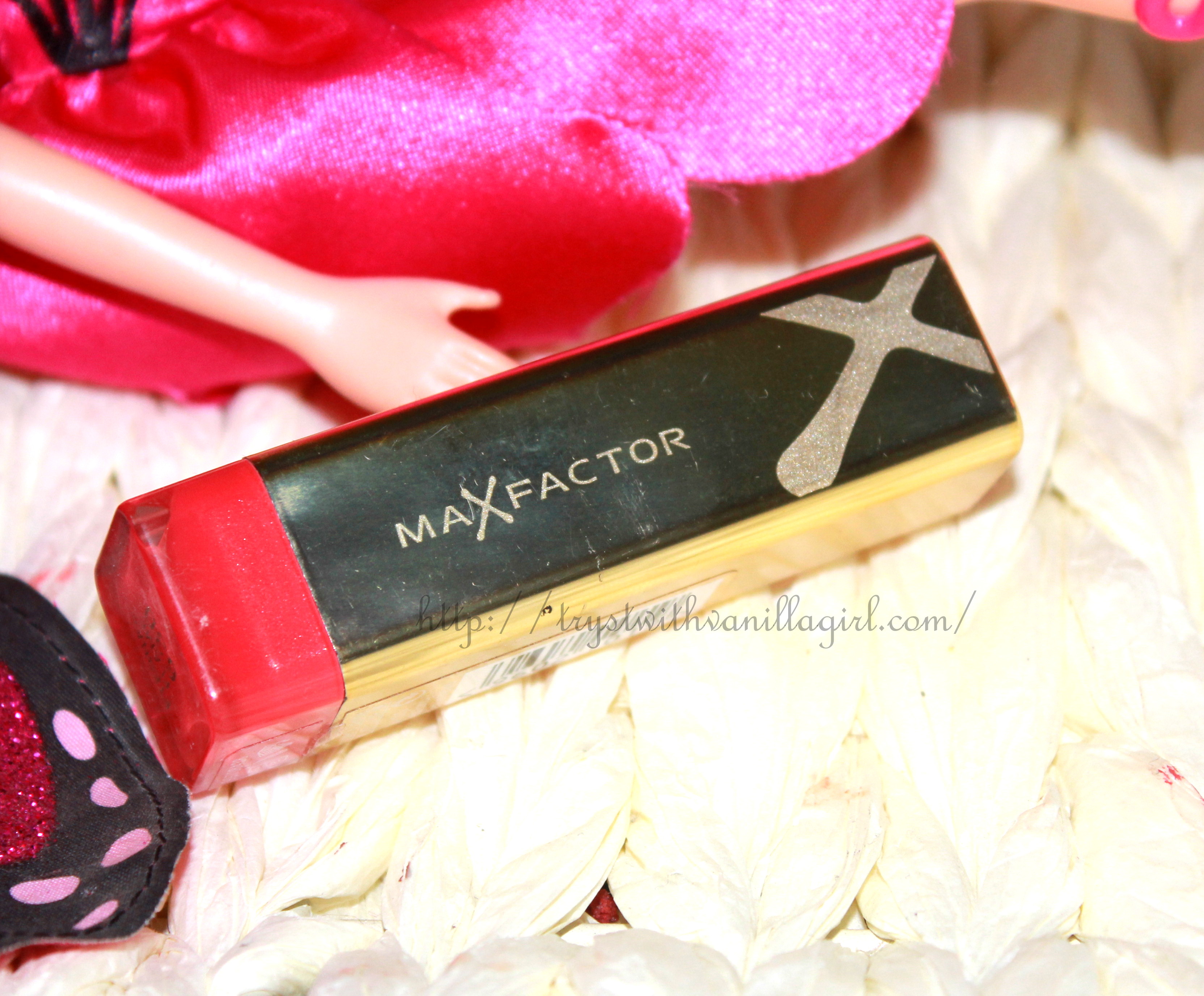 MAX FACTOR Color Elixir Lipstick Eternal Flame Review,Swatch,Photos,FOTD