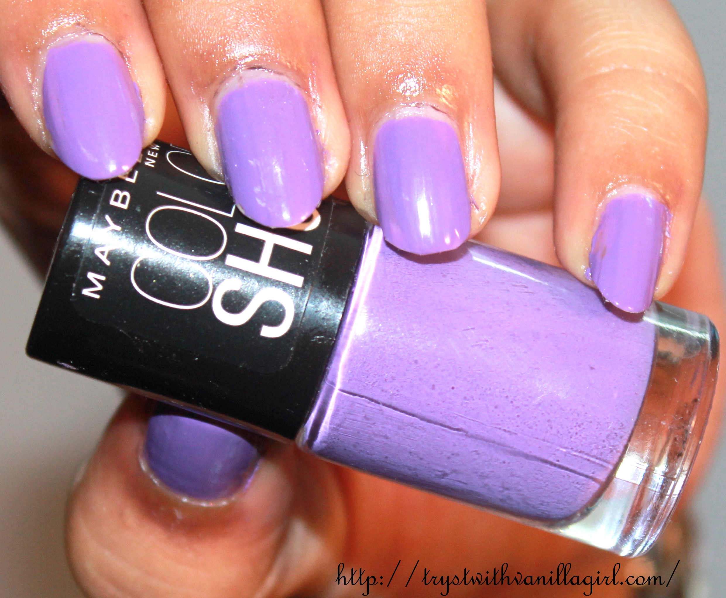 Maybelline Color Show Nail Polish Lavender Lies Review,Photos,NOTD