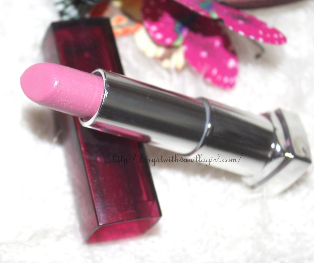 Maybelline ColorSensational Lipstick Make Me Pink Review,Swatch,Photos