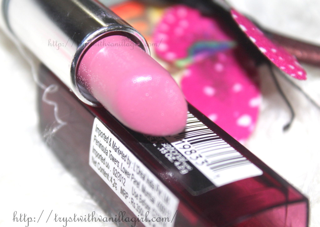 Maybelline ColorSensational Lipstick Make Me Pink Review,Swatch,Photos