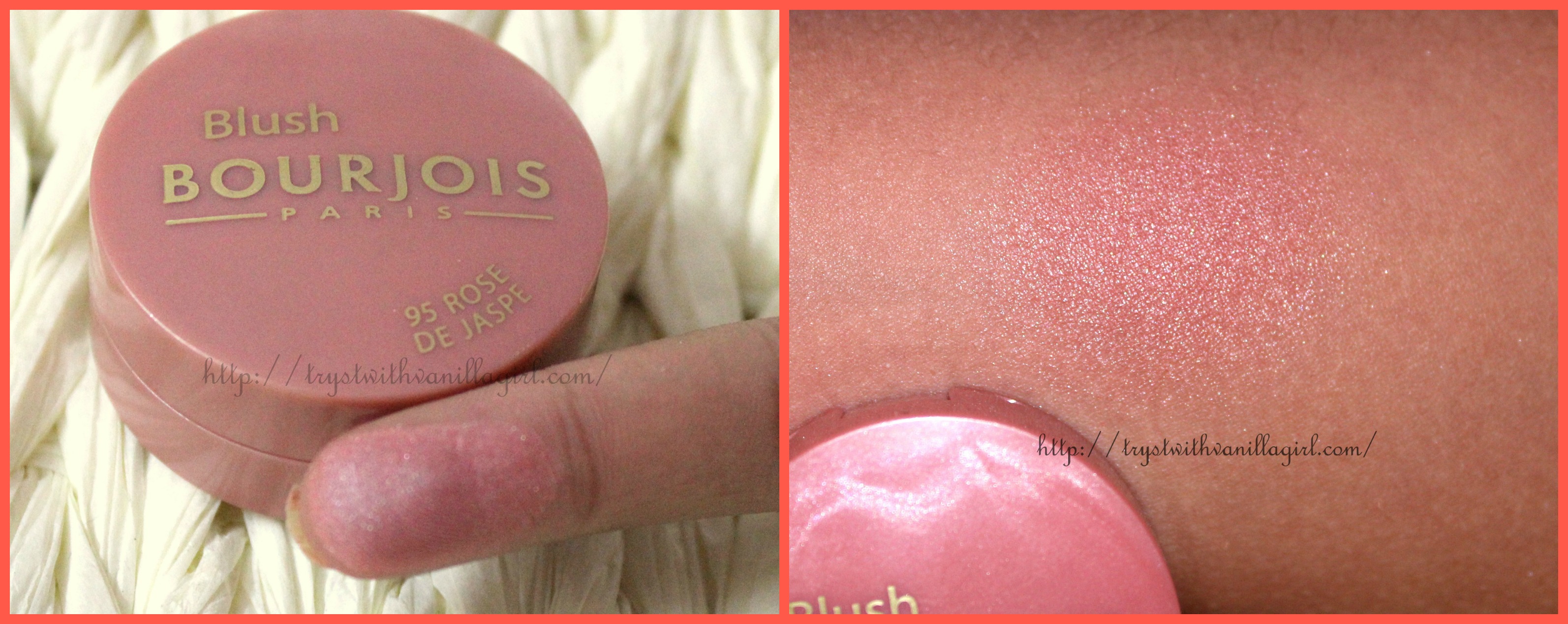 Bourjois Little Round Pot Blusher Rose De Jaspe 95 Review,Swatch,Photos,FOTD