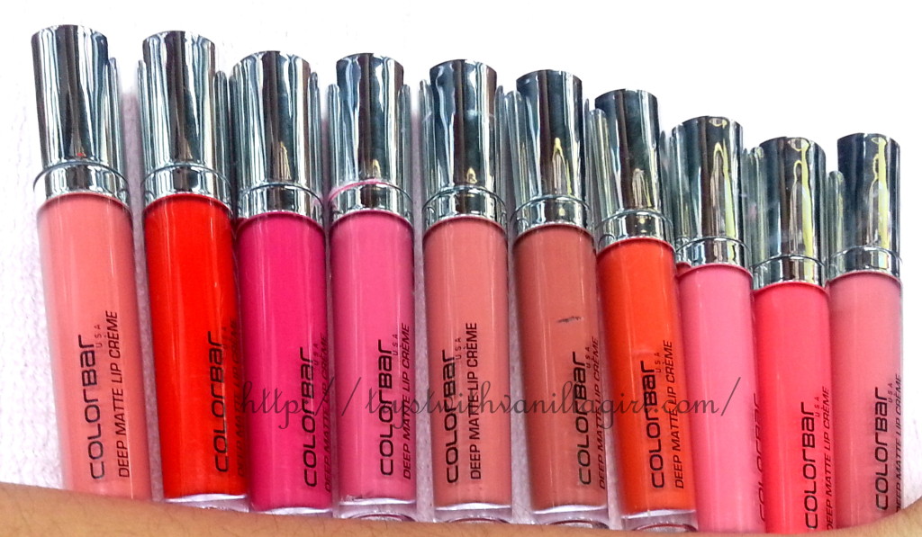 Colorbar Deep Matte Lip Creme Swatches,New Launch,Price