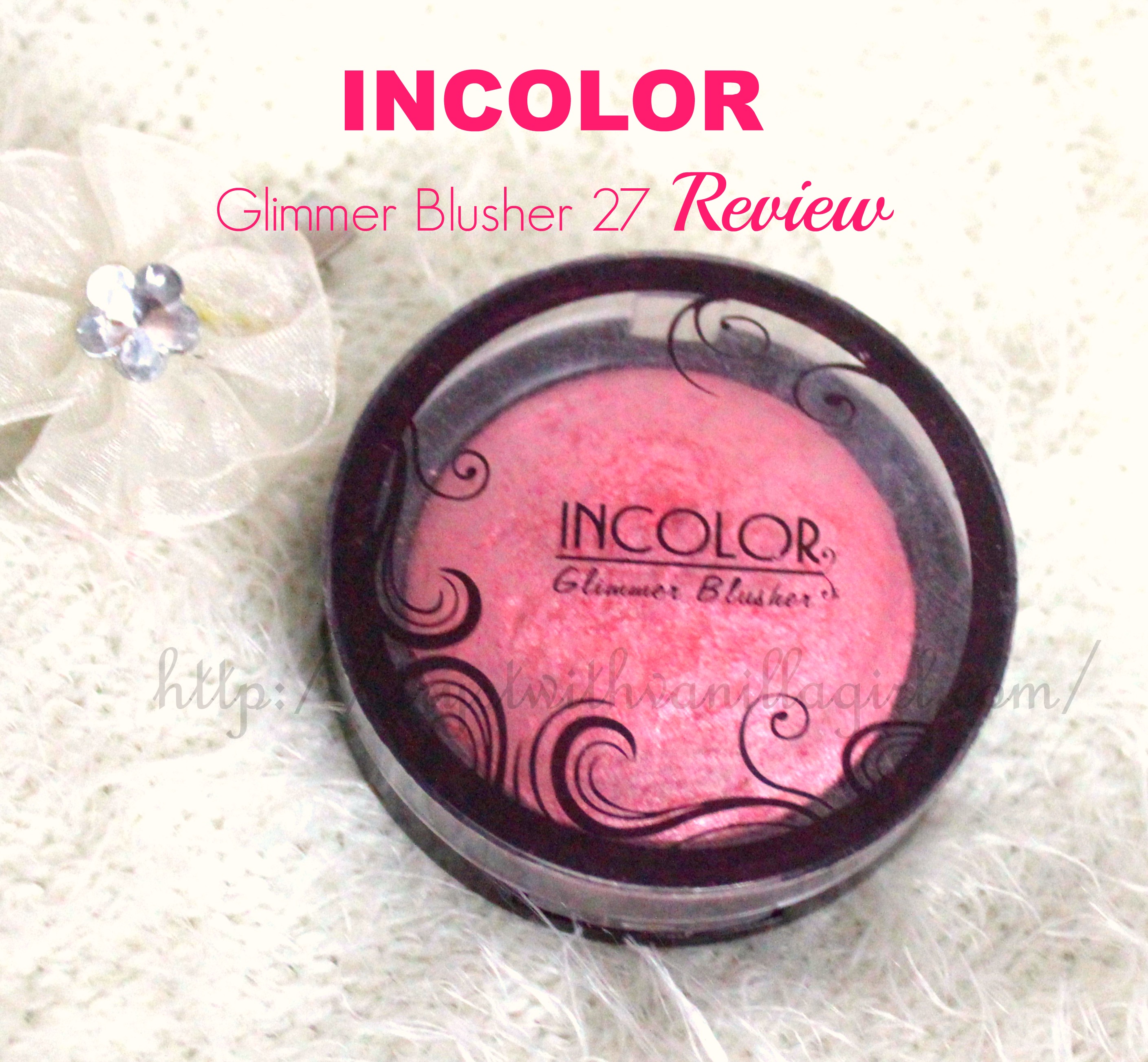 INCOLOR Glimmer Blusher 27 Review,Swatch,Photos