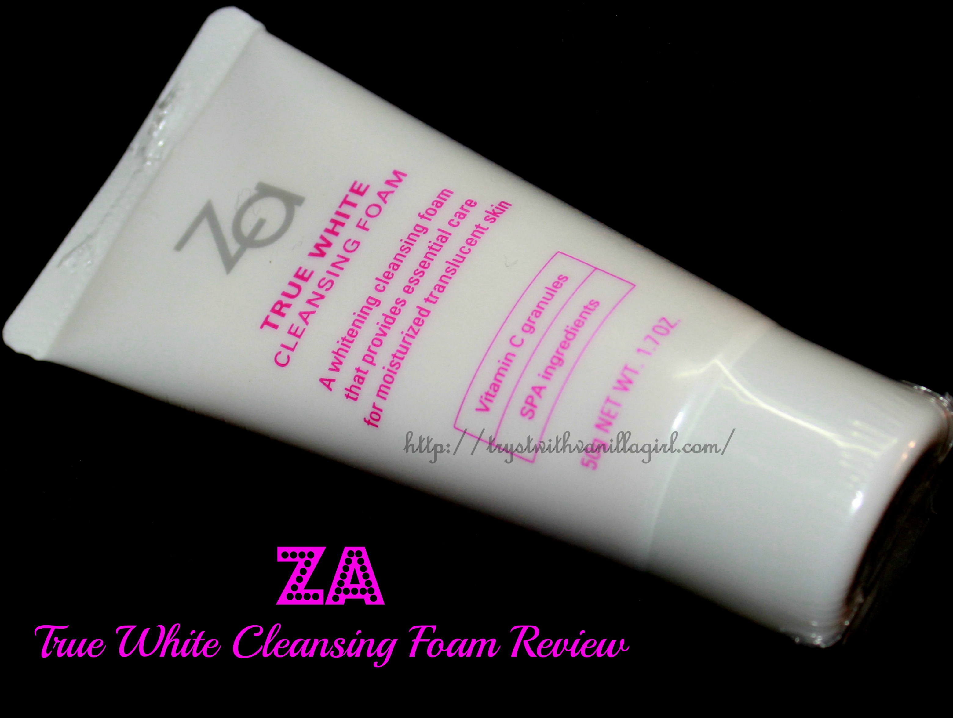 Za True White Cleansing Foam Review,Price in India,Swatch
