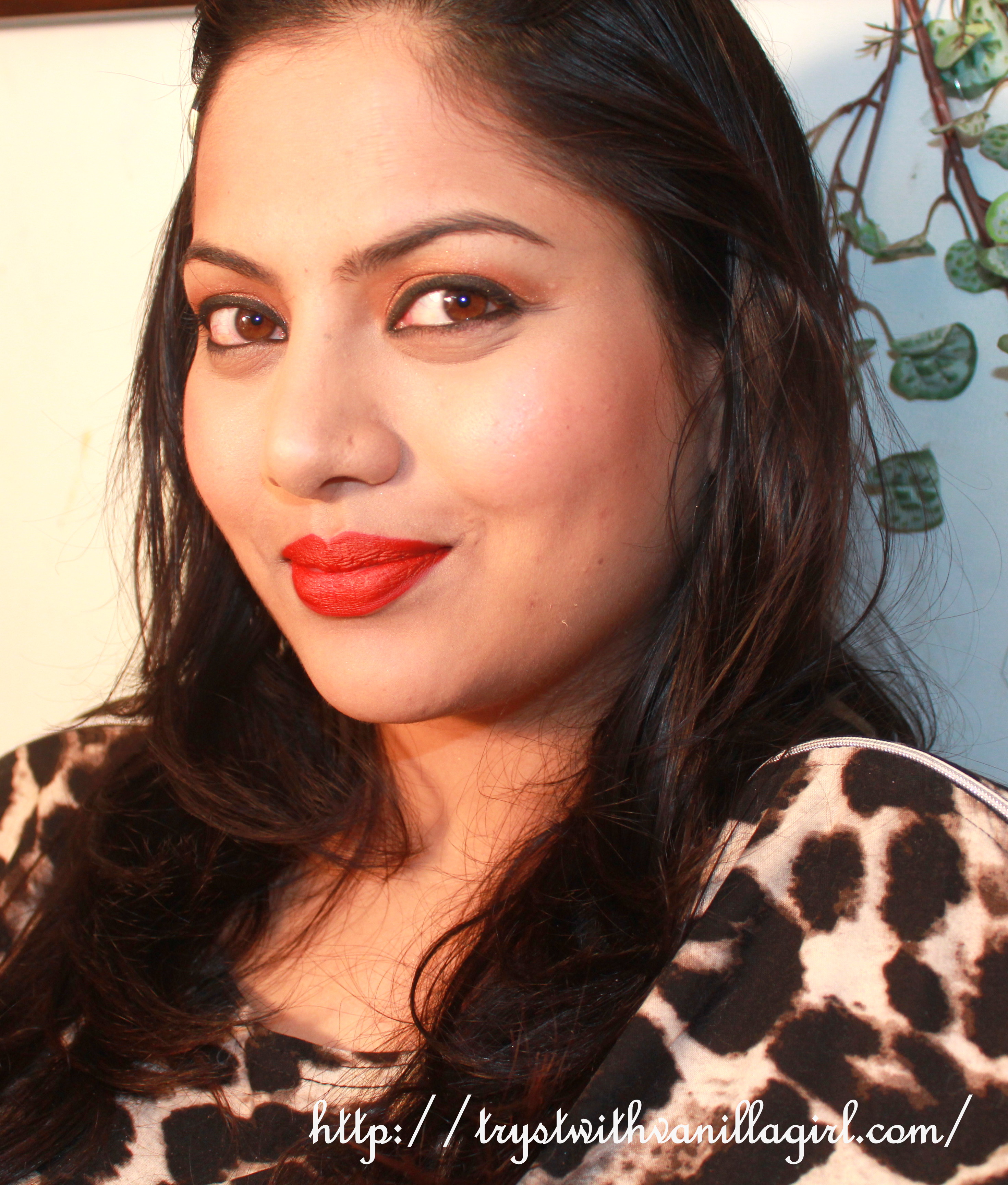 Affordable Red Lip Makeup Look ,Affordable Red Lip Tutorial India,Red Lip Makep