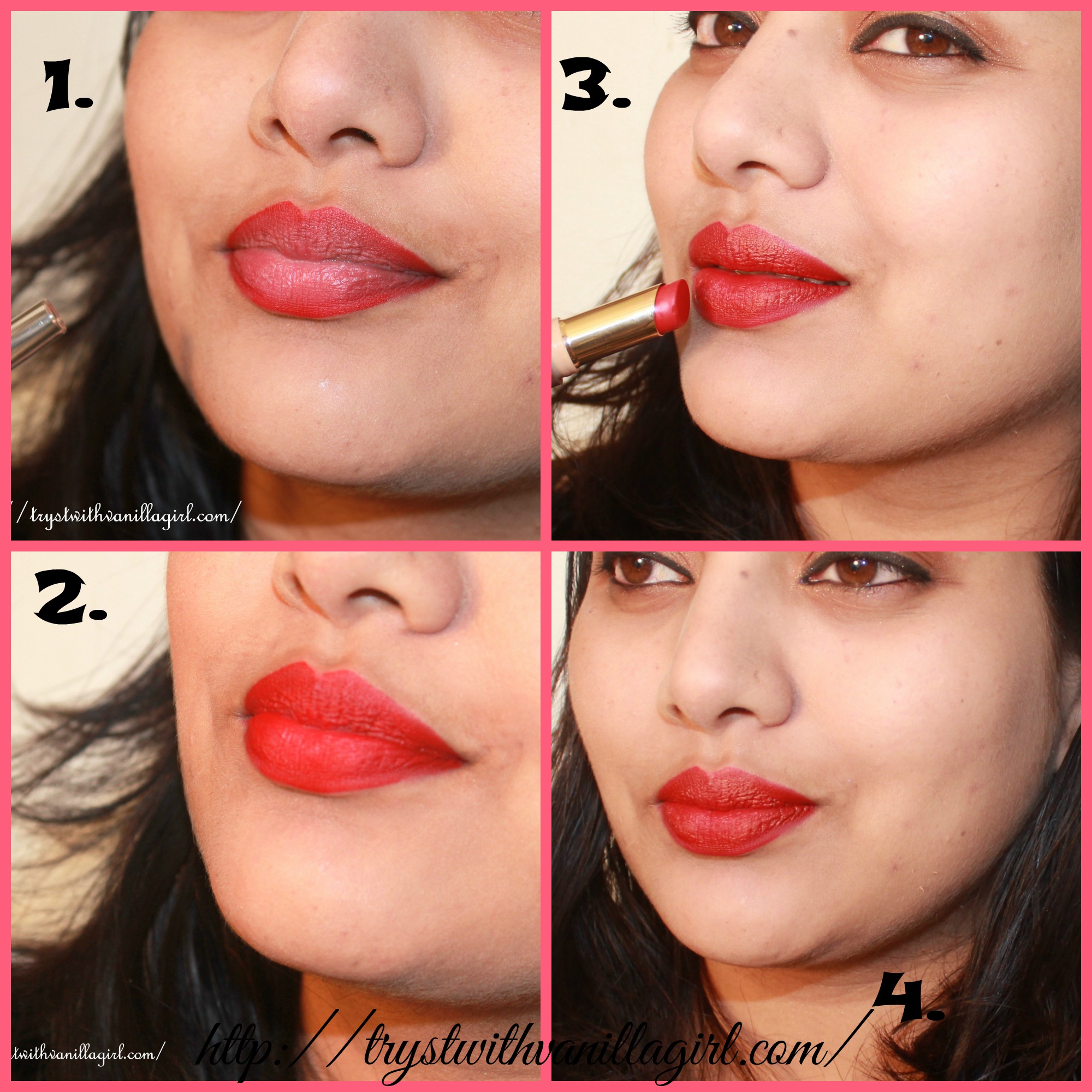 Affordable Red Lip Makeup Look,Lakme 9 to 5 lip liner Red Alert,Lakme Red Coat