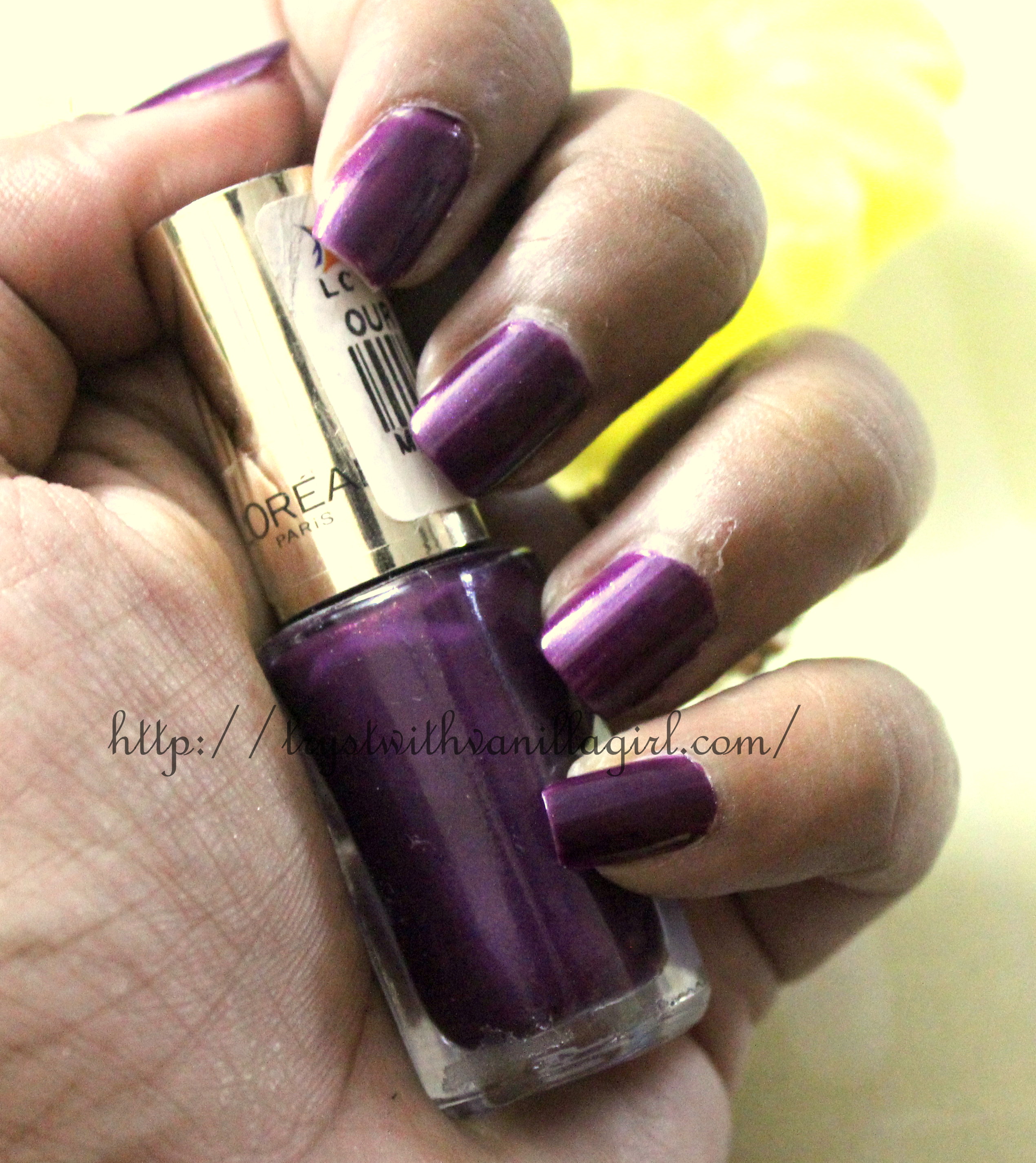 L'oreal Paris Color Riche Nail Enamel Wild Purple 505 Review,NOTDL'oreal Paris Color Riche Nail Enamel Wild Purple 505 Review,NOTD