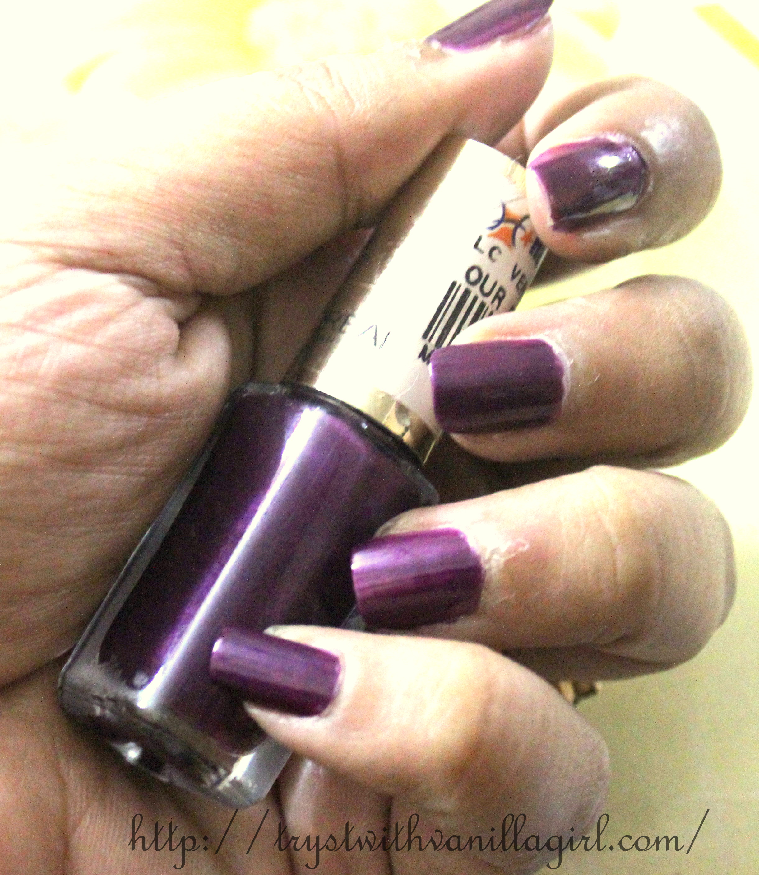 L'oreal Paris Color Riche Nail Enamel Wild Purple 505 Review,NOTD