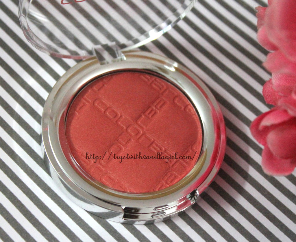 Colorbar Cheek Illusion Blush Coral Bliss Review,Swatch,Photos