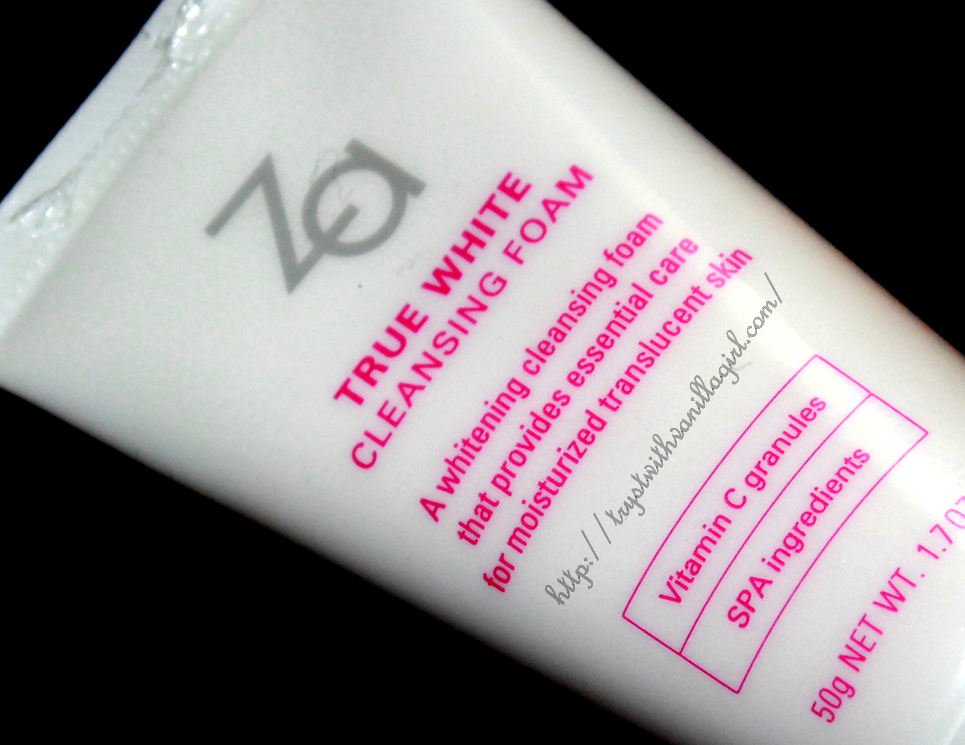 Za True White Cleansing Foam Review,Price in India,Swatch