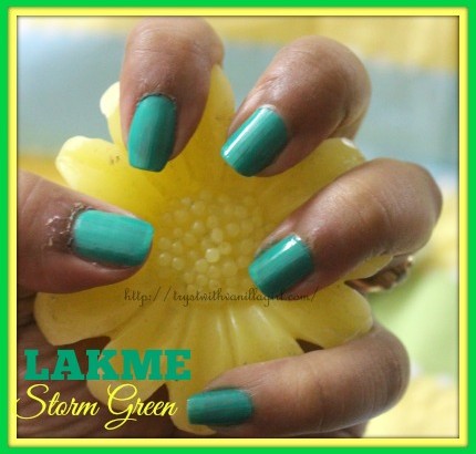 Lakme Absolute Fast and Fabulous Nail Color Storm Green 07 ,NOTD