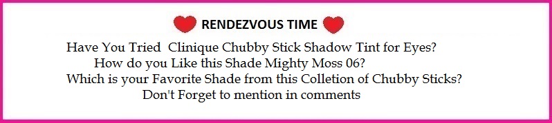 Clinique Chubby Stick Shadow Tint for Eyes Mighty Moss Review,Swatch,FOTD