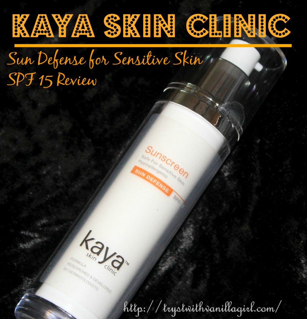 Kaya Skin Clinic Sun Defense for Sensitive Skin SPF 15 Review