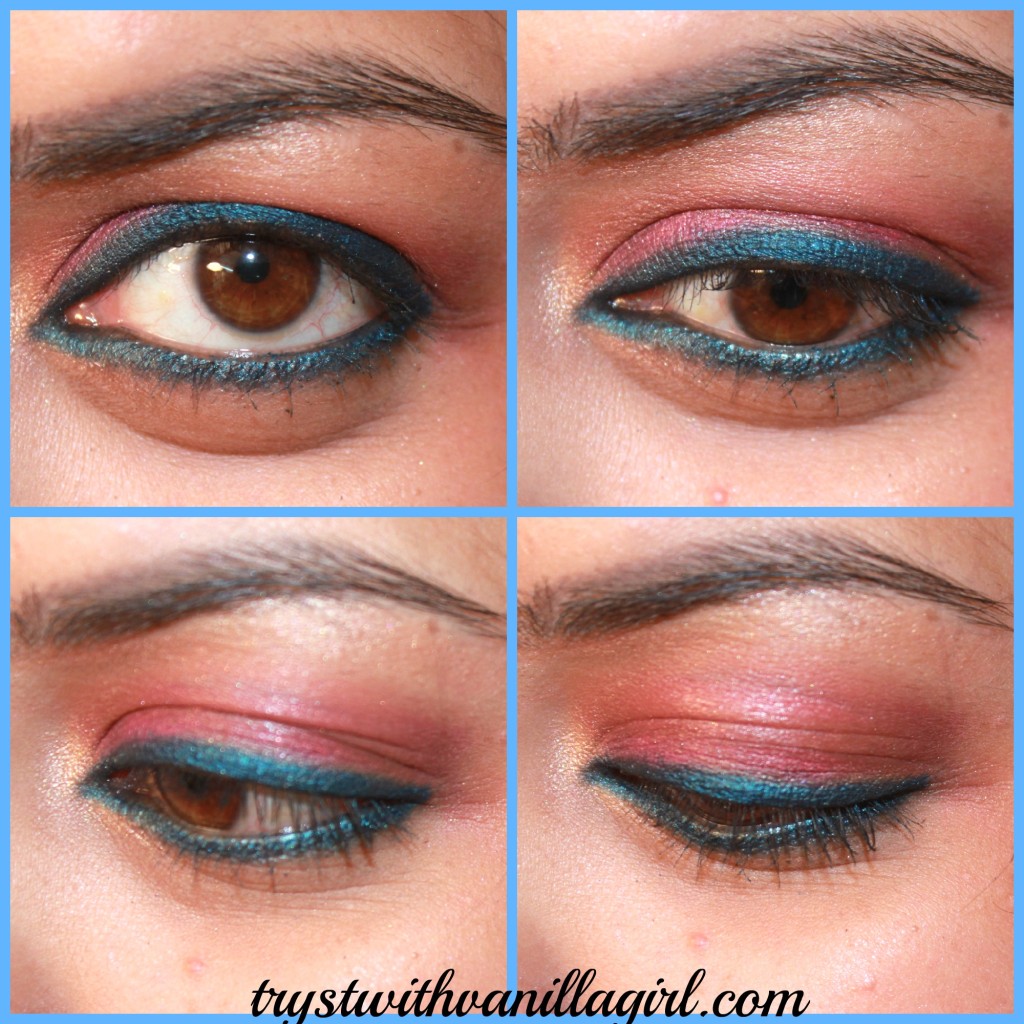 Revlon Eyeliner Pencil Aqua Blue Review,Swatch,Photos,EOTD,FOTD