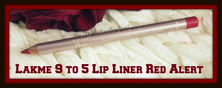 LLakme 9 to 5 Lip Liner Red Alert Review,Swatch,Photos,FOTD