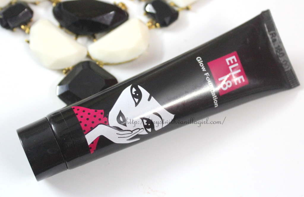 Elle 18 Glow Foundation Coral Review,Swatch,FOTD,Indian Drugstore Foundation