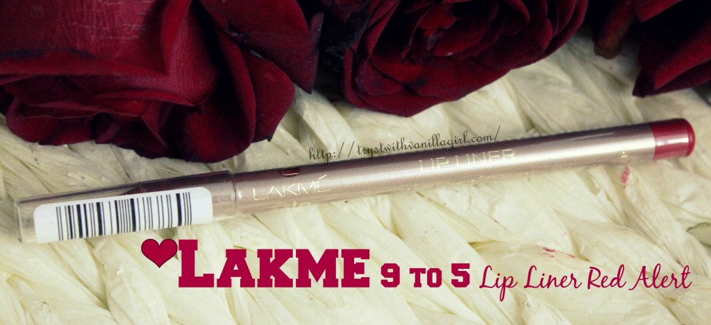 Lakme 9 to 5 Lip Liner Red Alert Review,Swatch,Photos,FOTD